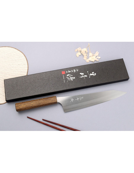 Faca de chef japonesa Yu Kurosaki Gekko San Maï 21cm feita à mão