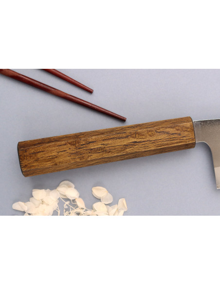 16,5cm nakiri knife handmade japanese Yu Kurosaki Gekko San Maï