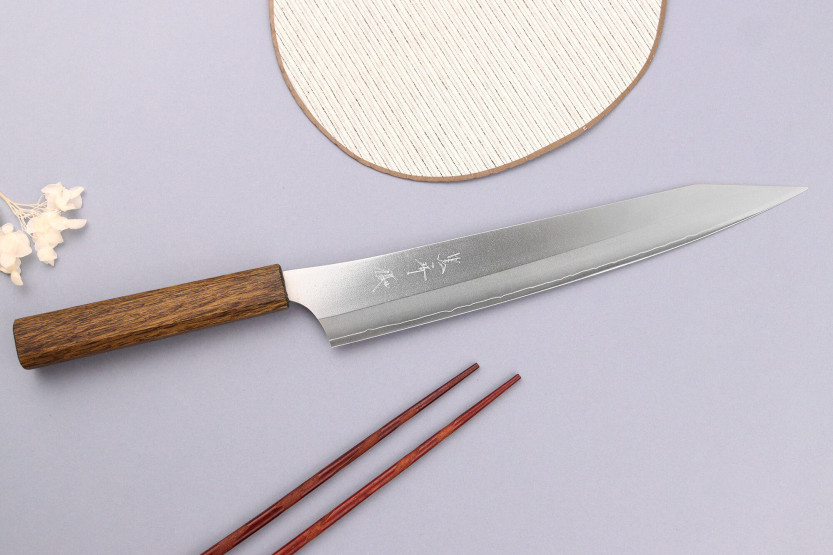 Yu Kurosaki Gekko San Maï 27cm sujihiki japans handgemaakt mes