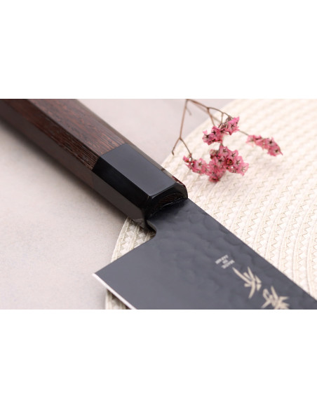 Faca de chef japonesa Sakai Takayuki Kurokage VG10 24cm com cabo em madeira wengué
