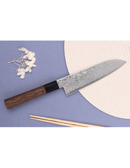 Sakai Takayuki Ginga 18cm Damaskus santoku-kniv japansk