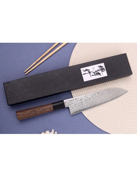 Sakai Takayuki Ginga 18cm Damaskus santokukniv japansk