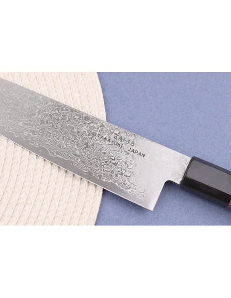 Sakai Takayuki Ginga 18cm Damaskus santoku-kniv japansk