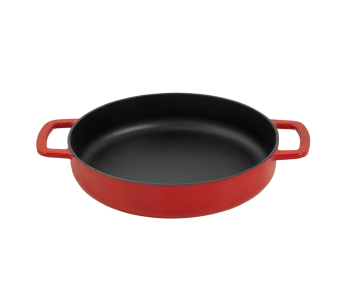 Padella Sous-chef in ghisa smaltata rossa Combekk