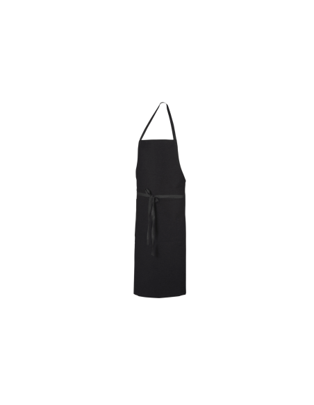 Robur Pise zwart unisex keukenschort 100% katoen