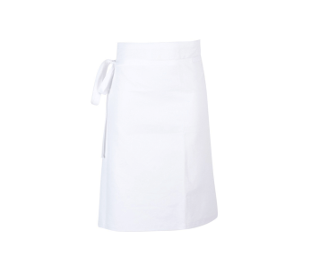 Grembiule da cucina Robur Phoenix bianco misto mezzo cuoco 100% cotone