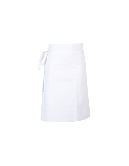 Robur Phoenix wit gemêleerd halfchef keukenschort 100% katoen