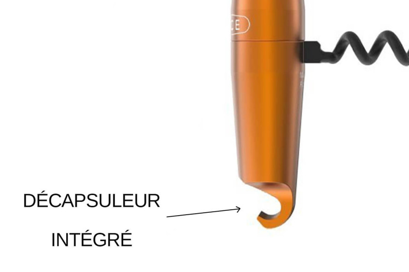 Aluminium-Korkenzieher Lance orangefarben hergestellt in Frankreich