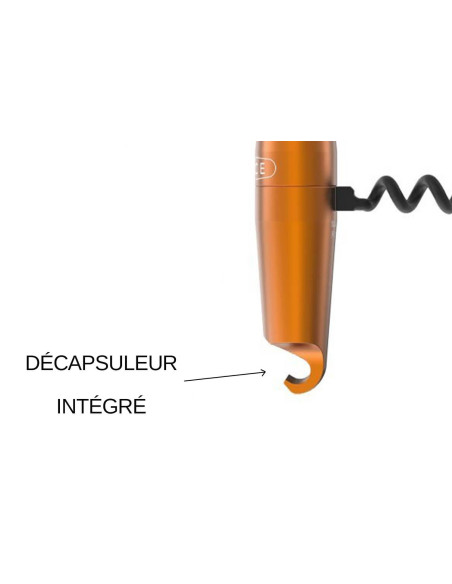 Sacacorchos Lance de aluminio naranja fabricado en Francia