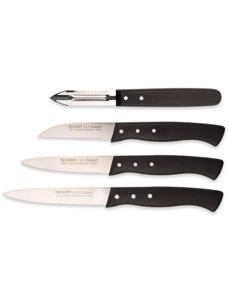 Kochset Nogent Les Basiques Expert 4-teilig schwarzer Griff