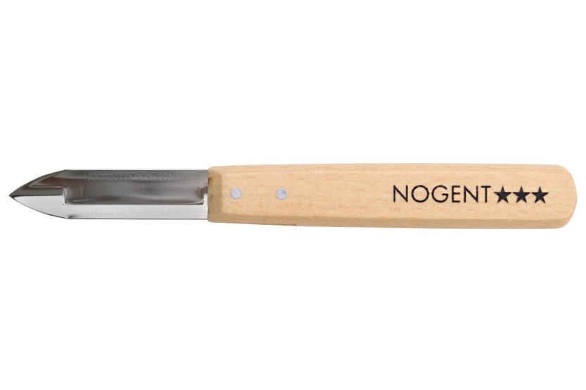 Nogent Classic yksisärmäinen kuorimaveitsi 16 cm:n pyökkipuinen kahva oikeakätisille.