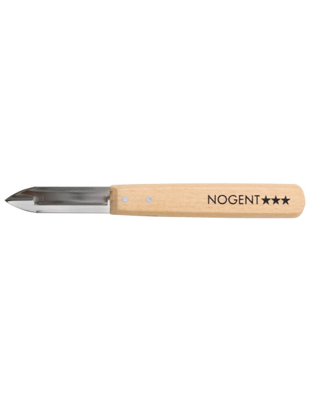 Nogent Classic enkeltkantet skræller med 16 cm bøgetræshåndtag til højrehåndede