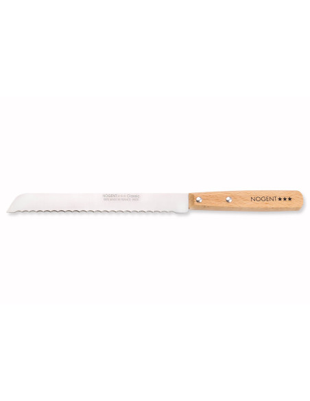 Brødkniv Nogent Classic 19 cm med håndtak i bøketre