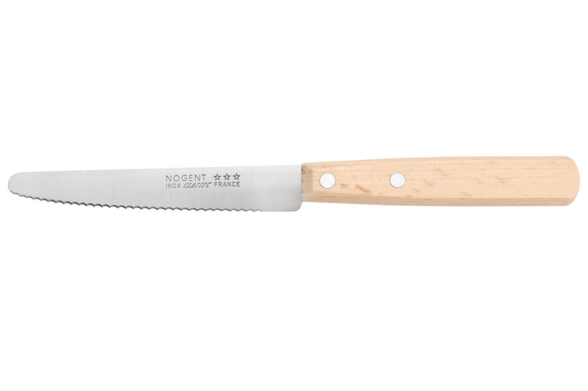 Nogent Classic bordkniv 11 cm savtakket blad håndtag af bøgetræ