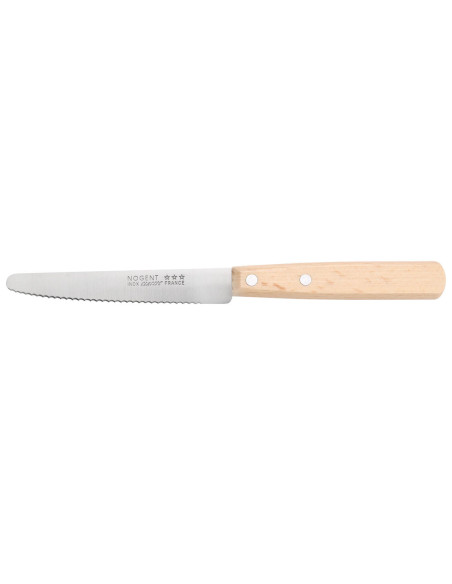 Nogent Classic bordkniv 11 cm savtakket blad håndtag af bøgetræ