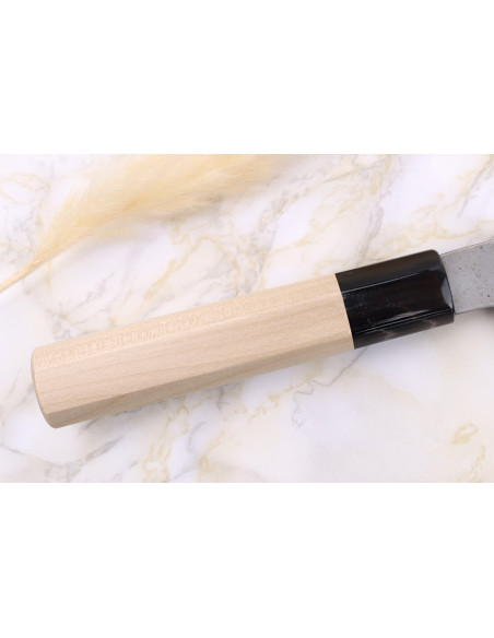 Sakai Kikumori Kikuzuki Rin 18cm coltello santoku kiritsuke giapponese fatto a mano