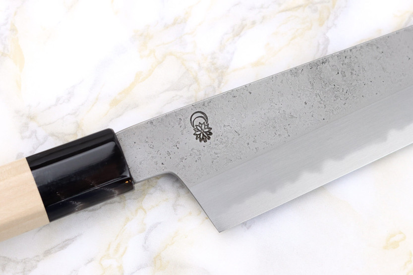 Sakai Kikumori Kikuzuki Rin 18cm cuchillo santoku kiritsuke japonés hecho a mano