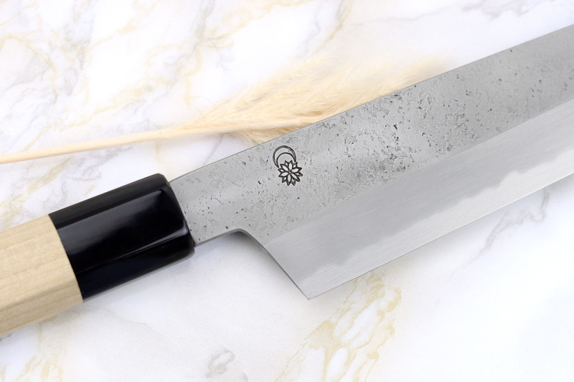 Sakai Kikumori Kikuzuki Rin 21cm koksmes kiritsuke japans handgemaakt