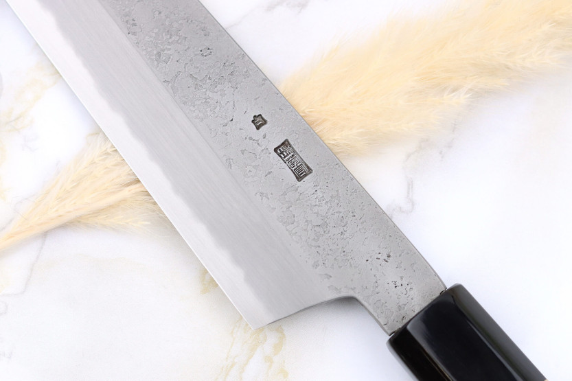 Sakai Kikumori Kikuzuki Rin 21cm Faca de cozinha kiritsuke japonesa feita à mão