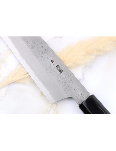 Sakai Kikumori Kikuzuki Rin 21cm Faca de cozinha kiritsuke japonesa feita à mão