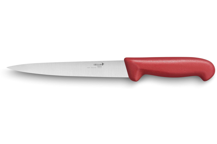 Deglon Profil professionel flåkniv 20 cm fleksibelt blad - rødt håndtag