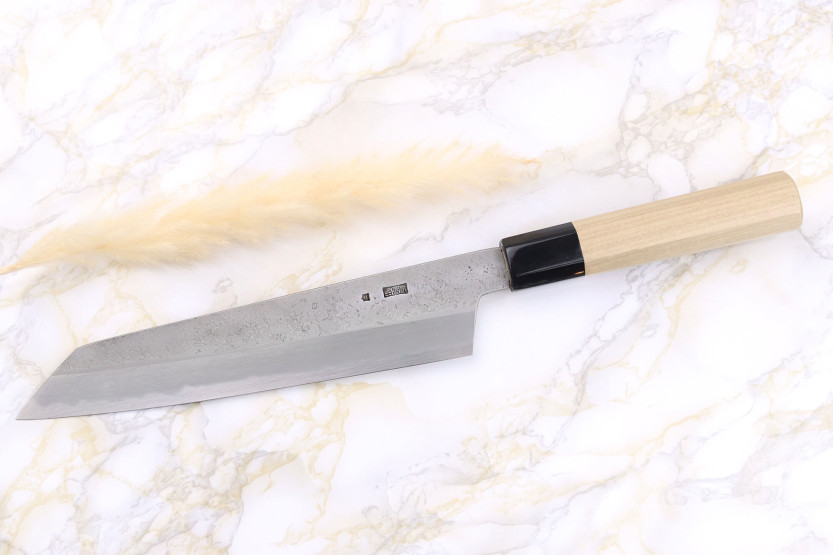 Sakai Kikumori Kikuzuki Rin 21cm koksmes kiritsuke japans handgemaakt