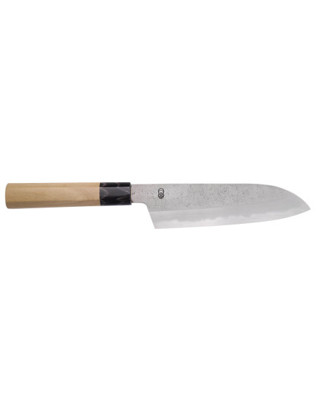 Sakai Kikumori Kikuzuki Rin 18cm cuchillo santoku japonés hecho a mano