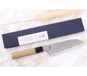 Sakai Kikumori Kikuzuki Rin 18cm santoku veitsi japanilainen käsintehty veitsenä 2