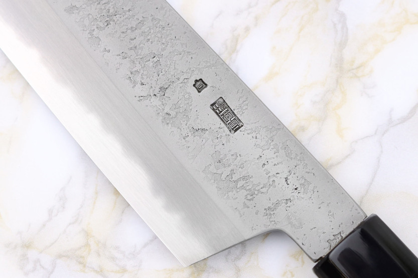 Sakai Kikumori Kikuzuki Rin 18cm cuchillo santoku japonés hecho a mano
