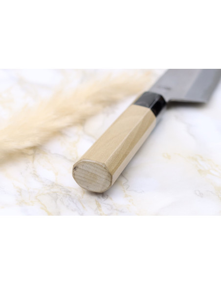 Sakai Kikumori Kikuzuki Rin 18 cm coltello santoku giapponese fatto a mano