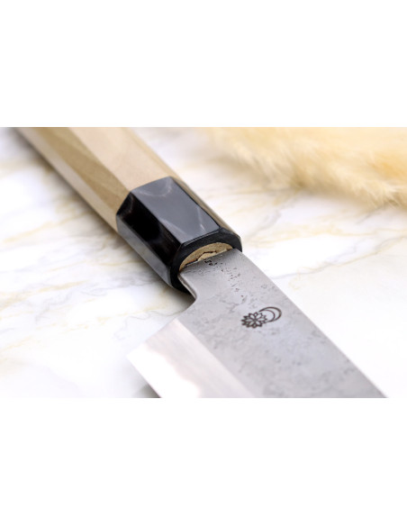 Santokumesser 18cm japanisch handgefertigt Sakai Kikumori Kikuzuki Rin