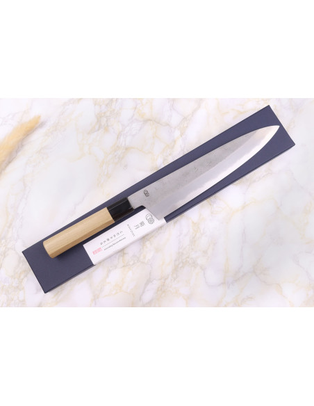 Sakai Kikumori Kikuzuki Rin 24cm japanese handmade chef knife