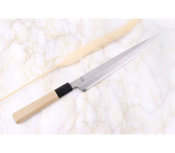 Sakai Kikumori Kikuzuki Rin 24 cm japansk håndlavet yanagiba-kniv 2