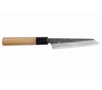 Sakai Kikumori Kikuzuki Kuro 13,5cm universaali kiritsuke veitsi, käsintehty Japanissa.
