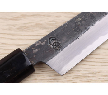 Sakai Kikumori Kikuzuki Kuro 13,5 cm universal kiritsuke-kniv, handgjord i Japan 2