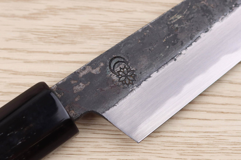 Kiritsuke Universalmesser 13,5cm japanisch handgefertigt Sakai Kikumori Kikuzuki Kuro