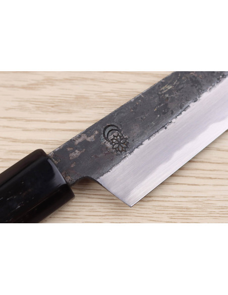 Sakai Kikumori Kikuzuki Kuro 13,5 cm universal kiritsuke-kniv, håndlaget i Japan