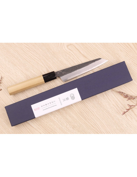 Kiritsuke Universalmesser 13,5cm japanisch handgefertigt Sakai Kikumori Kikuzuki Kuro