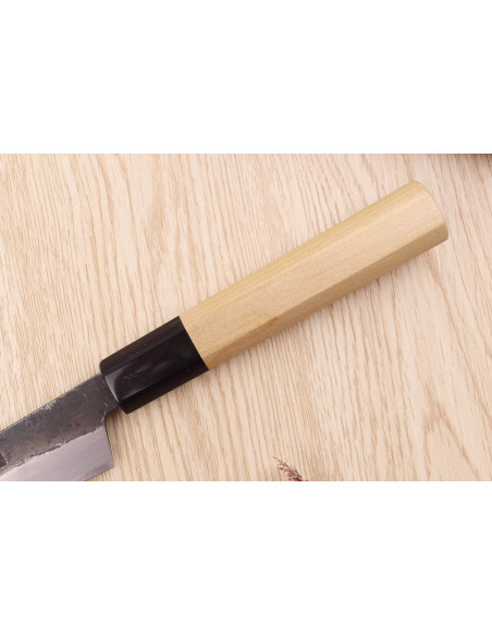 Faca universal kiritsuke Sakai Kikumori Kikuzuki Kuro 13,5cm, feita à mão no Japão