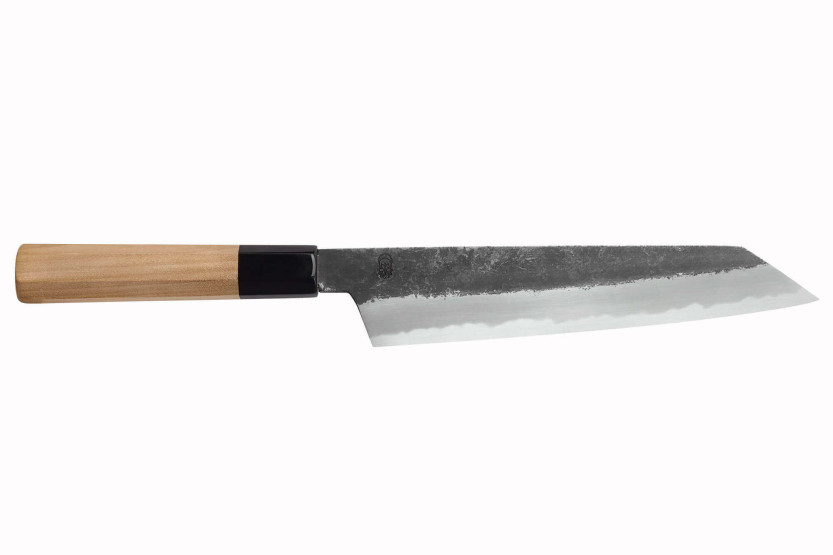 Sakai Kikumori Kikuzuki Kuro 21cm handgemaakt Japans kiritsuke mes