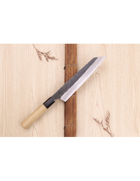 Sakai Kikumori Kikuzuki Kuro 21cm handgemaakt Japans kiritsuke mes