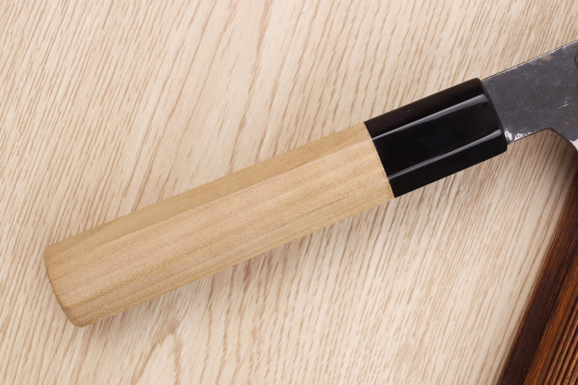 Sakai Kikumori Kikuzuki Kuro 21cm käsintehty japanilainen kiritsuke veitsi