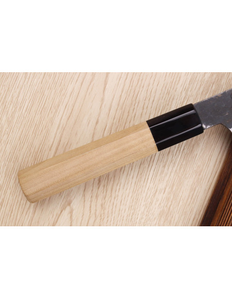 Sakai Kikumori Kikuzuki Kuro 21cm käsintehty japanilainen kiritsuke veitsi