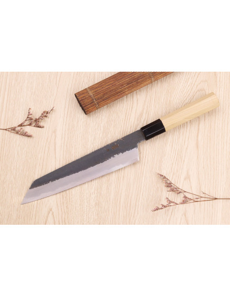 Sakai Kikumori Kikuzuki Kuro 21 cm håndlavet japansk kiritsuke-kniv