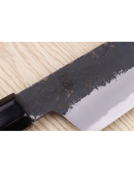 Sakai Kikumori Kikuzuki Kuro 21 cm, coltello giapponese kiritsuke fatto a mano