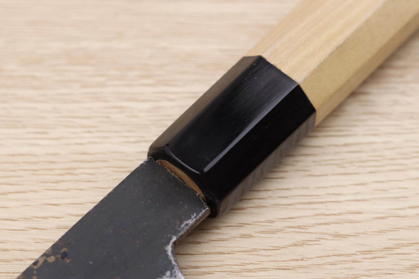 Sakai Kikumori Kikuzuki Kuro 21cm handgemaakt Japans kiritsuke mes