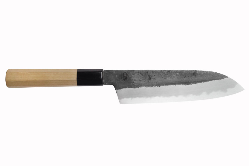 Sakai Kikumori Kikuzuki Kuro 18cm santokukniv, japansk handgjord
