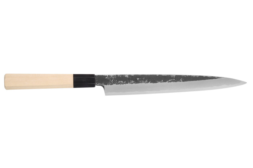 Yanagiba-Messer 24cm japanisch handgefertigt Sakai Kikumori Kikuzuki Kuro