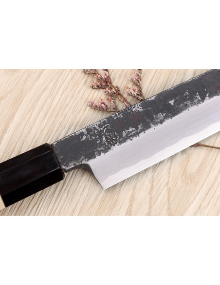 Sakai Kikumori Kikuzuki Kuro 24 cm japansk håndlavet yanagiba-kniv