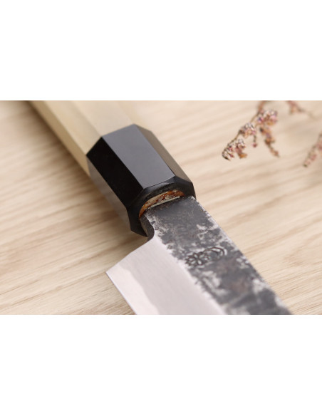 Sakai Kikumori Kikuzuki Kuro 24 cm japansk håndlavet yanagiba-kniv